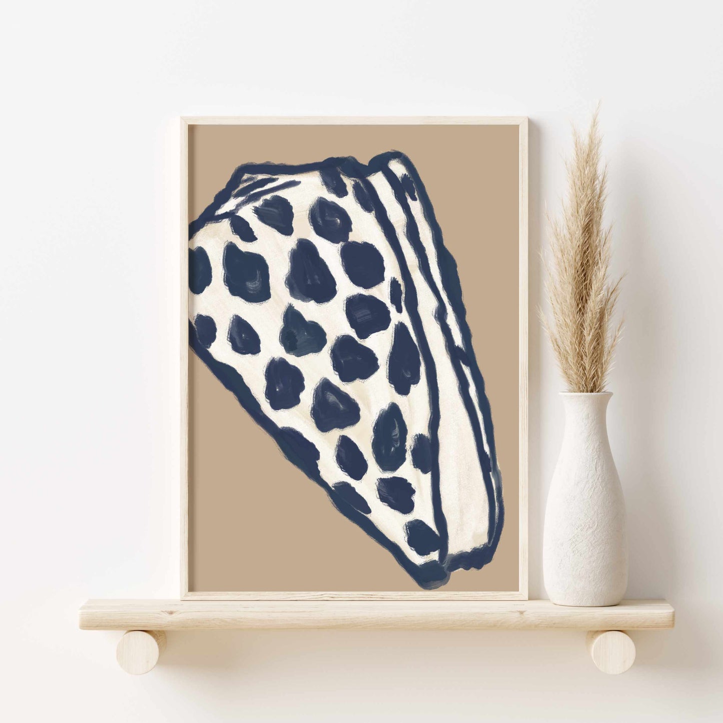 a painting of a piece of pizza on a shelf