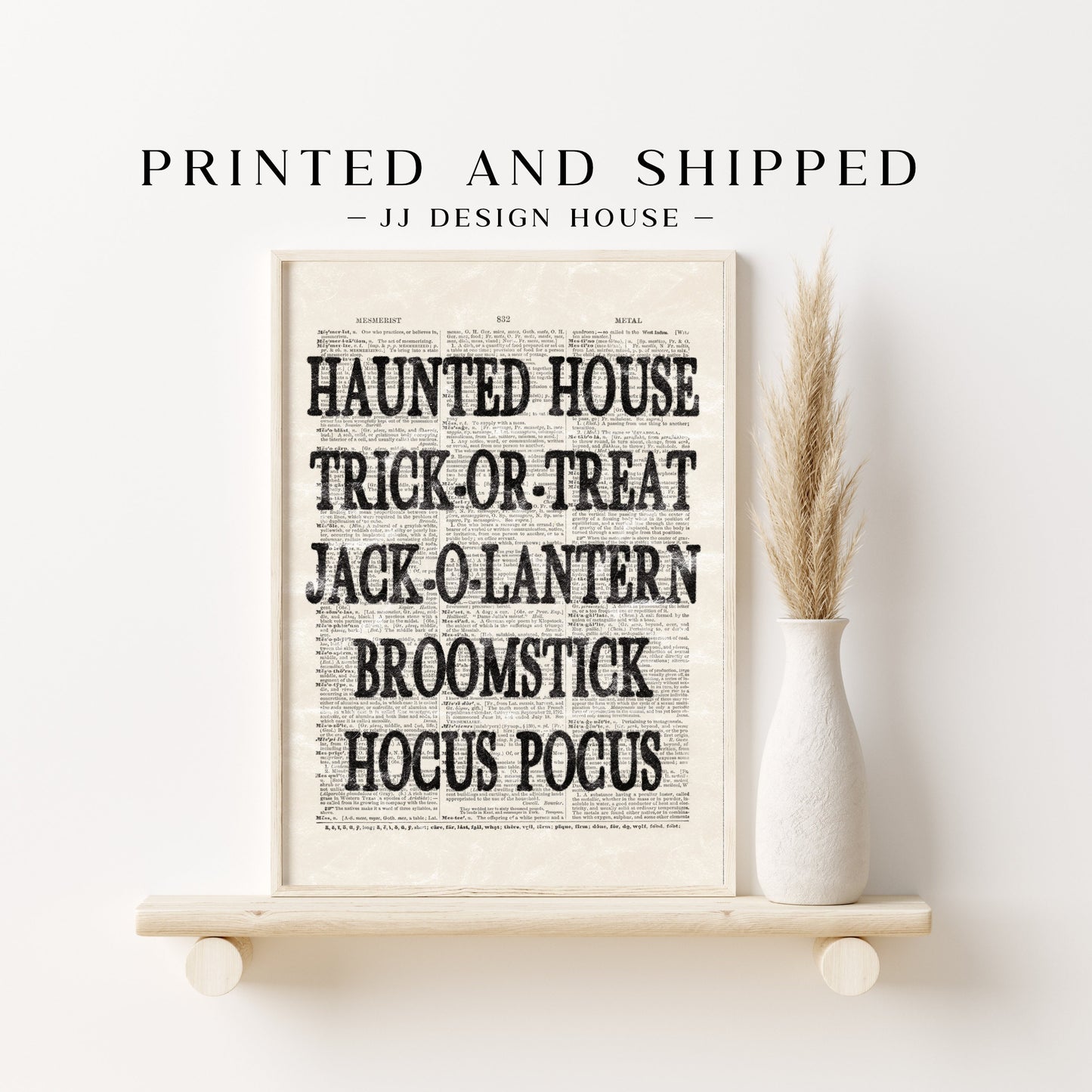 Printed Art Halloween Decor Art Gallery Set of 8