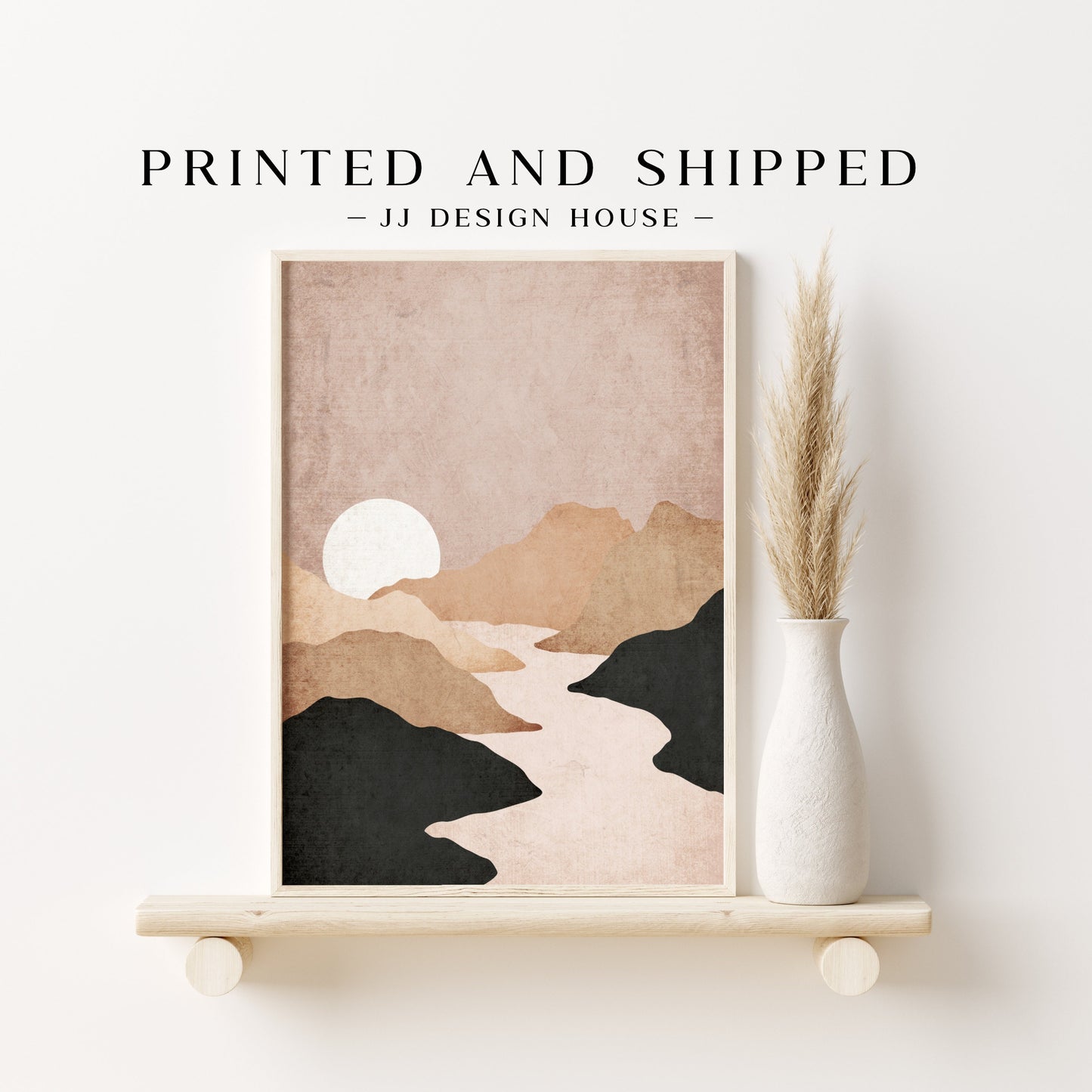 Printed Art Boho Abstract Art Gallery Set of 8