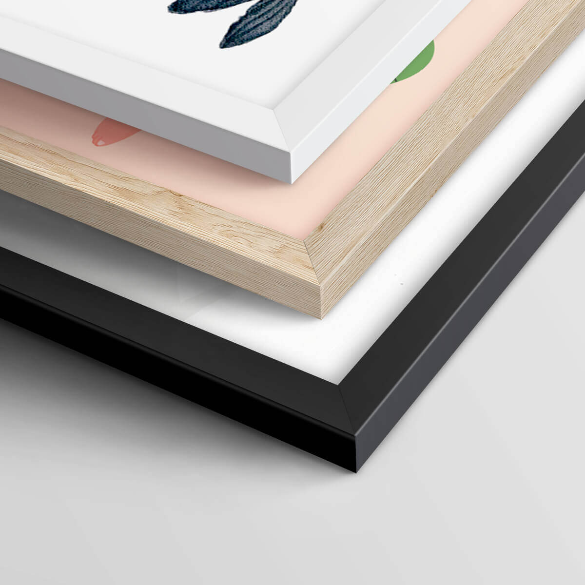 20x28 Inch Individual Black, White, or Natural Wood Color Wooden Frame