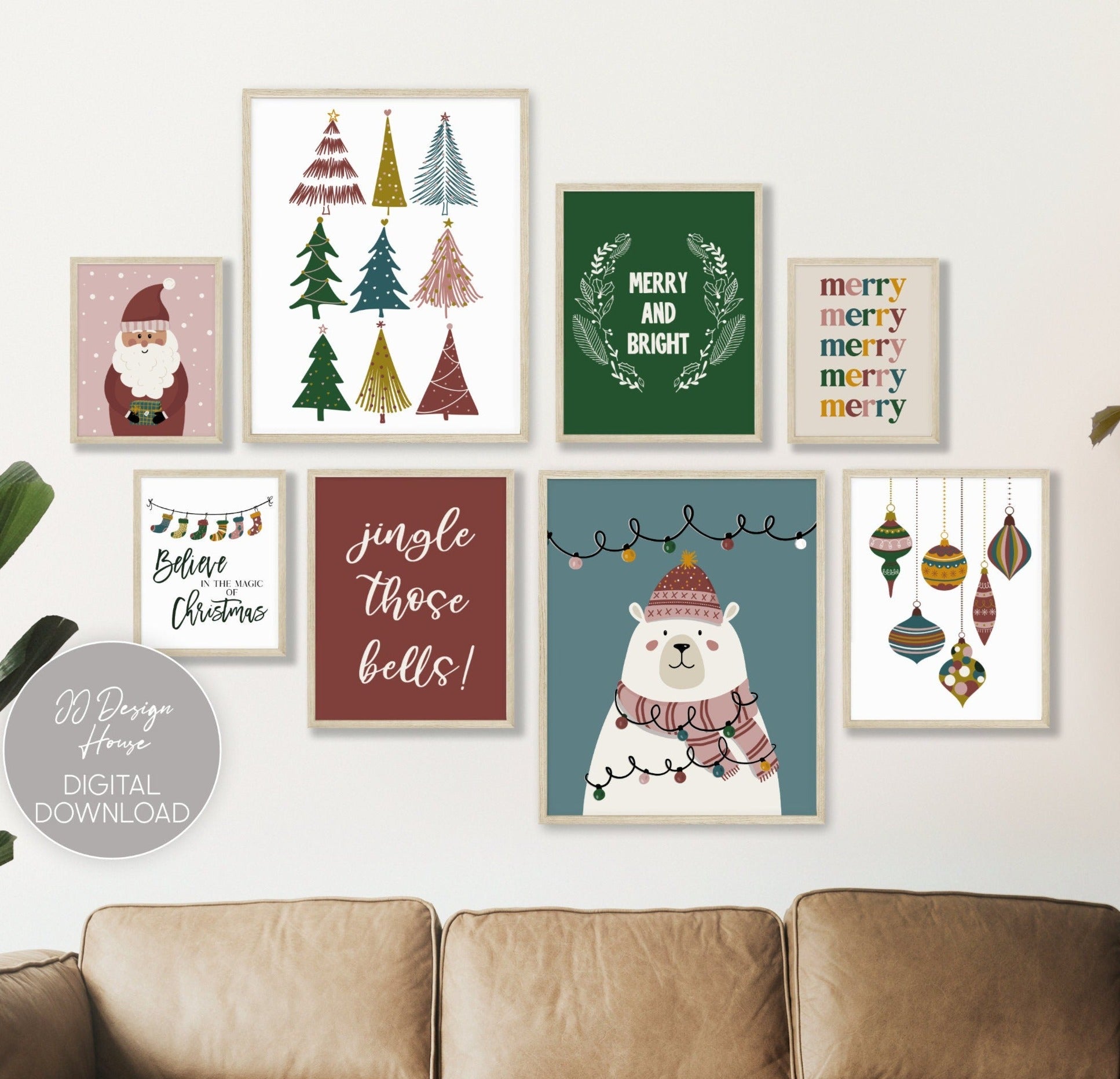 Printable Christmas Wall Art, Nordic Holiday Decor, Christmas Prints S – JJ  Design House