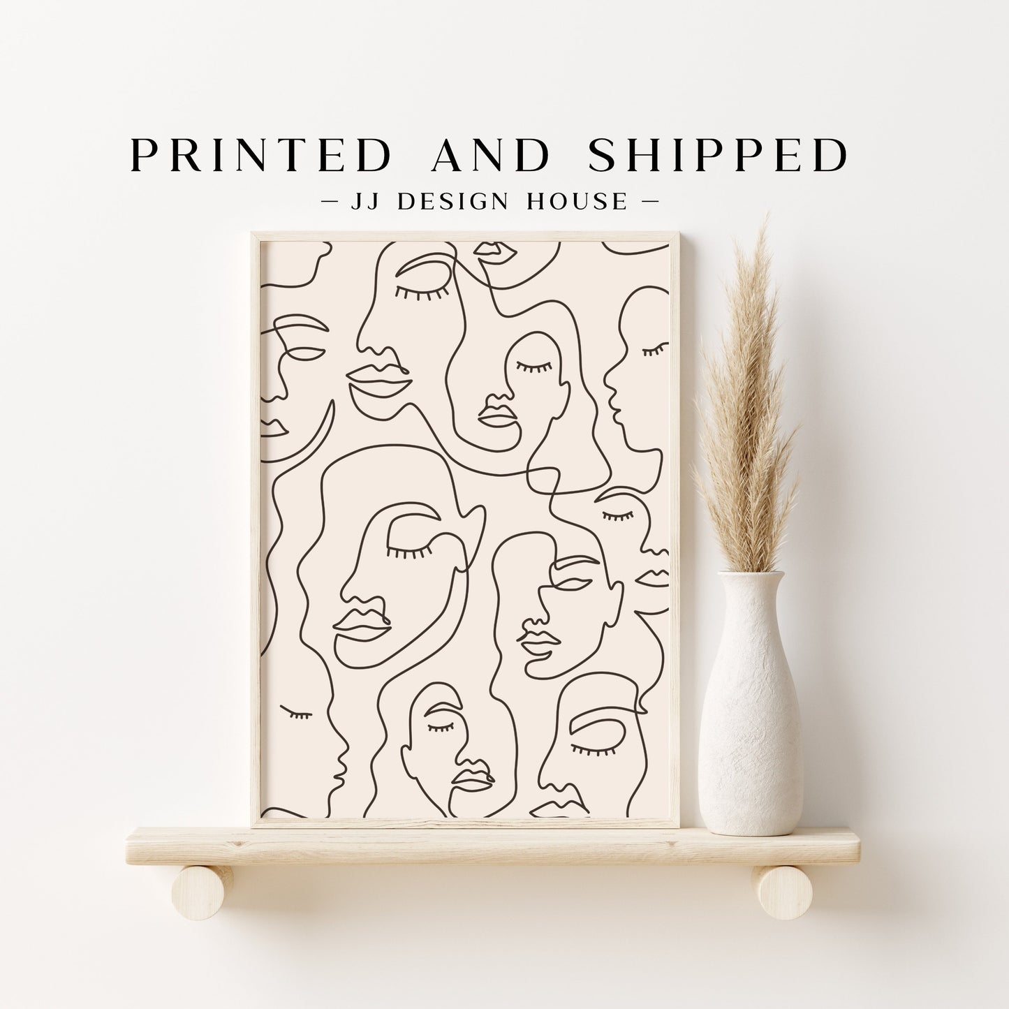Printed Boho Gallery Wall Set - Mid Century Modern Prints for Bohemian Decor