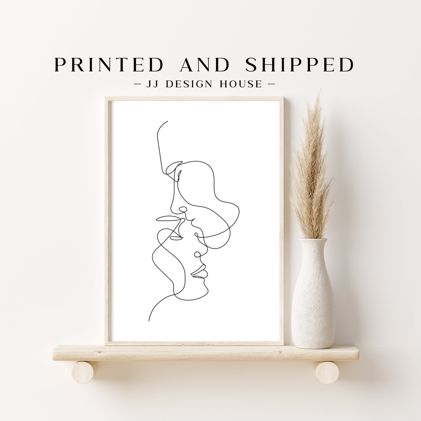 Printed Art, Minimalist Wall Art, Line Art Print Set, Bedroom Wall Art