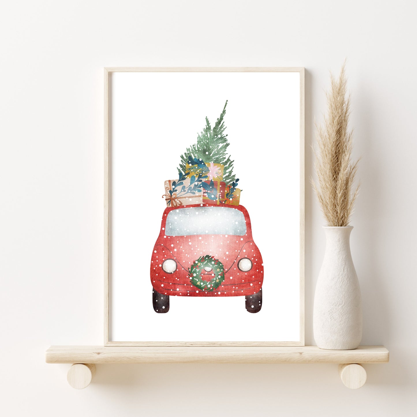 Printable Christmas Art, Gallery Wall Set of 8, Christmas Wall Art Downloadable Prints