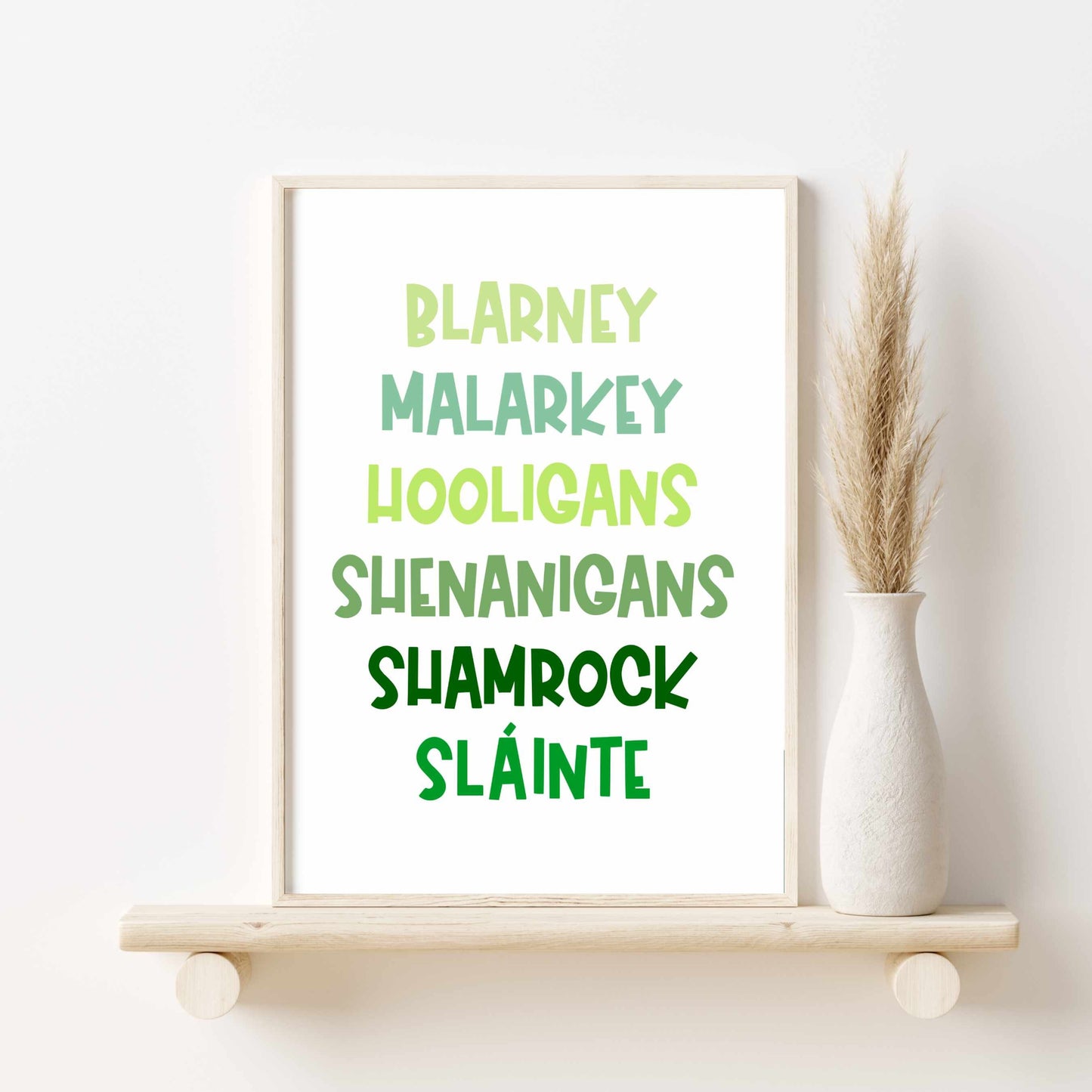 Printed St Patrick's Day Decor Wall Art