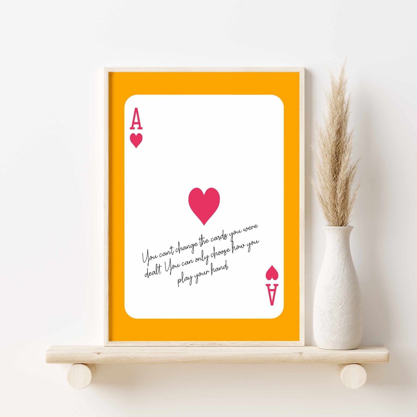 Printed Aesthetic Room Decor Poster Set, Orange Pink Wall Art