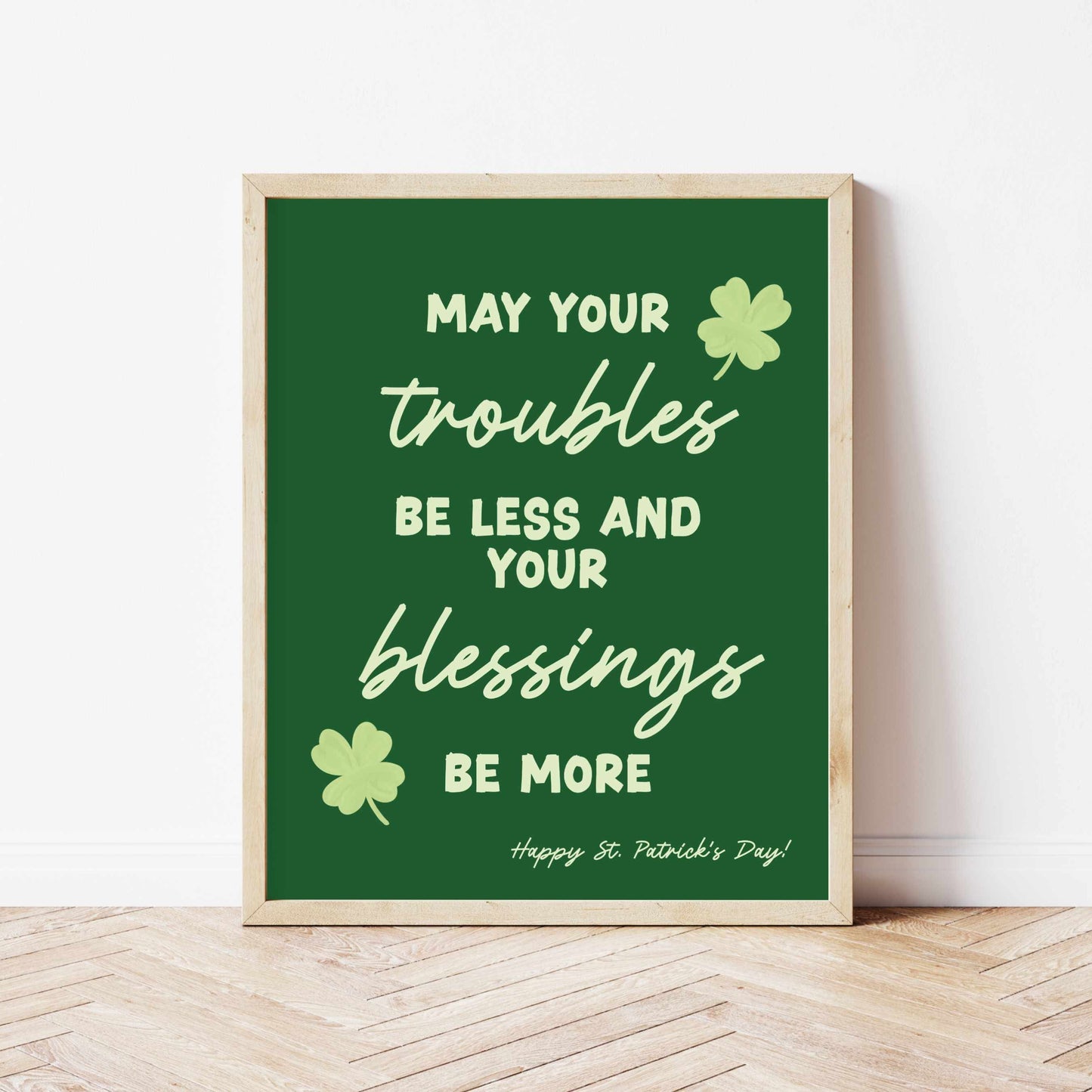 Printed St Patrick's Day Quote Poster