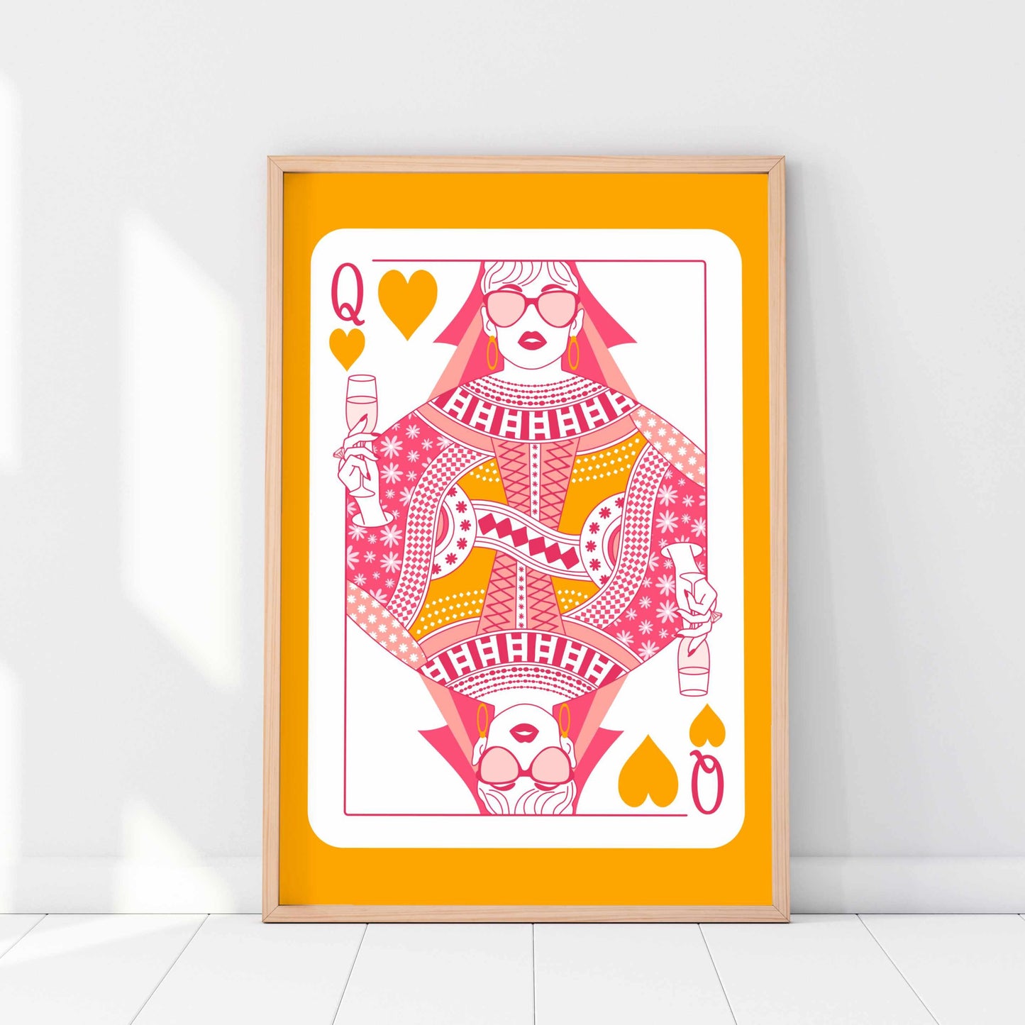 Printed Queen of Hearts Aesthetic Room Decor Poster
