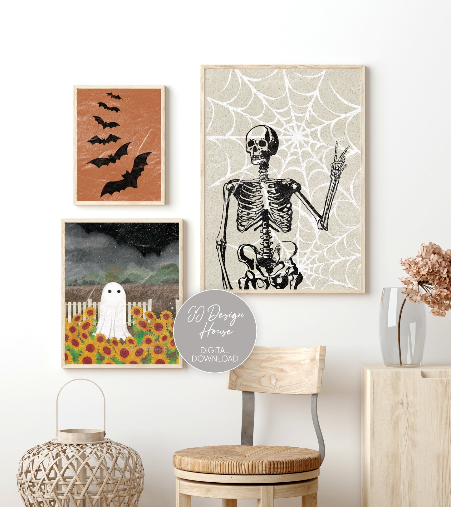 Printable Vintage Halloween Wall Art Set
