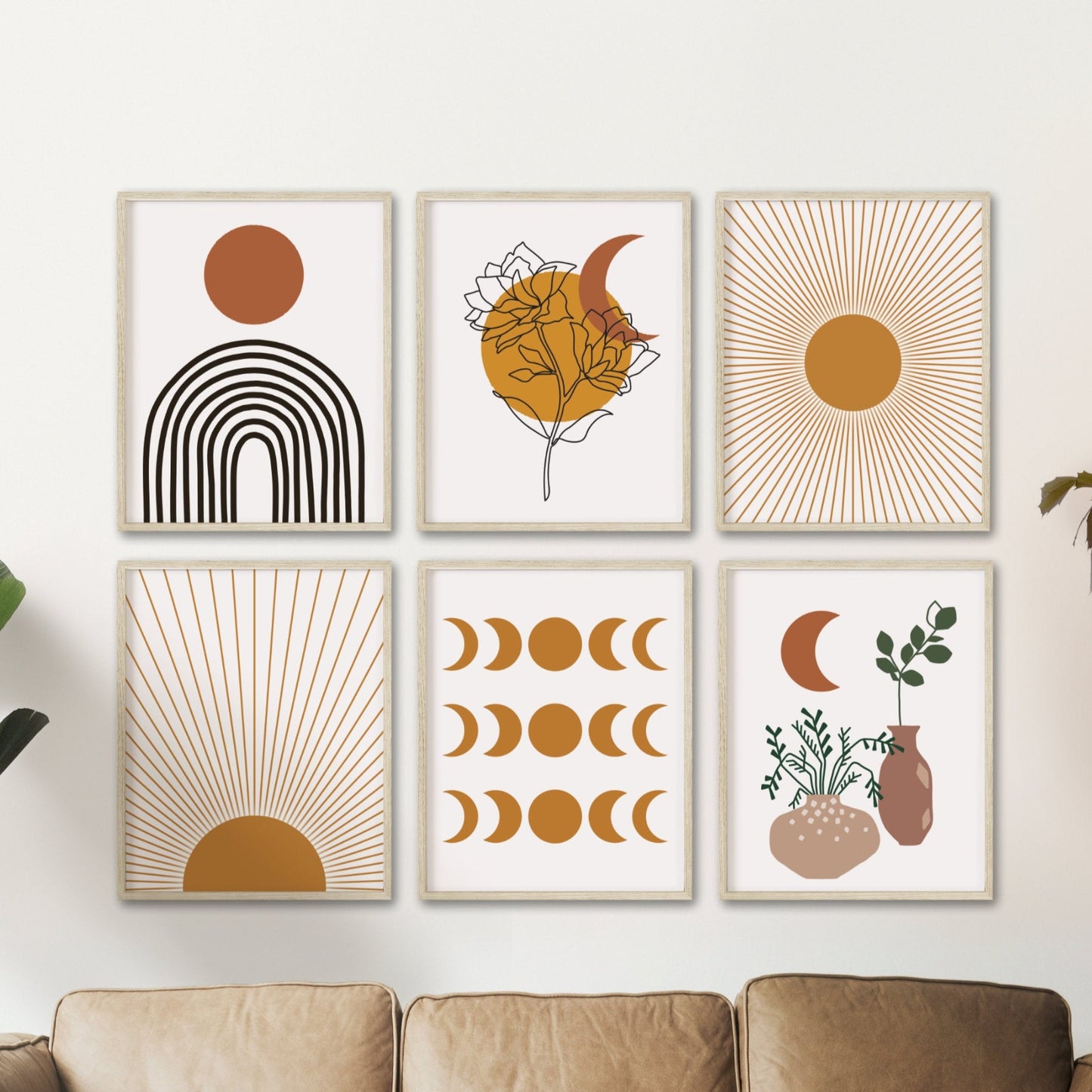 moon phases living room decor