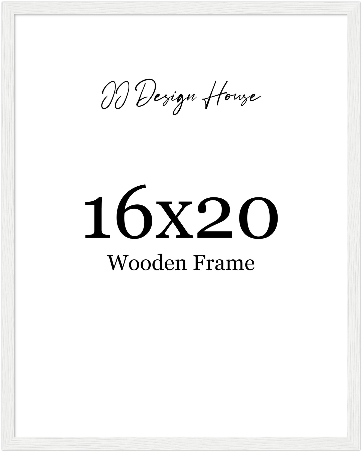16x20 Inch Individual Black, White, or Natural Wood Color Wooden Frame