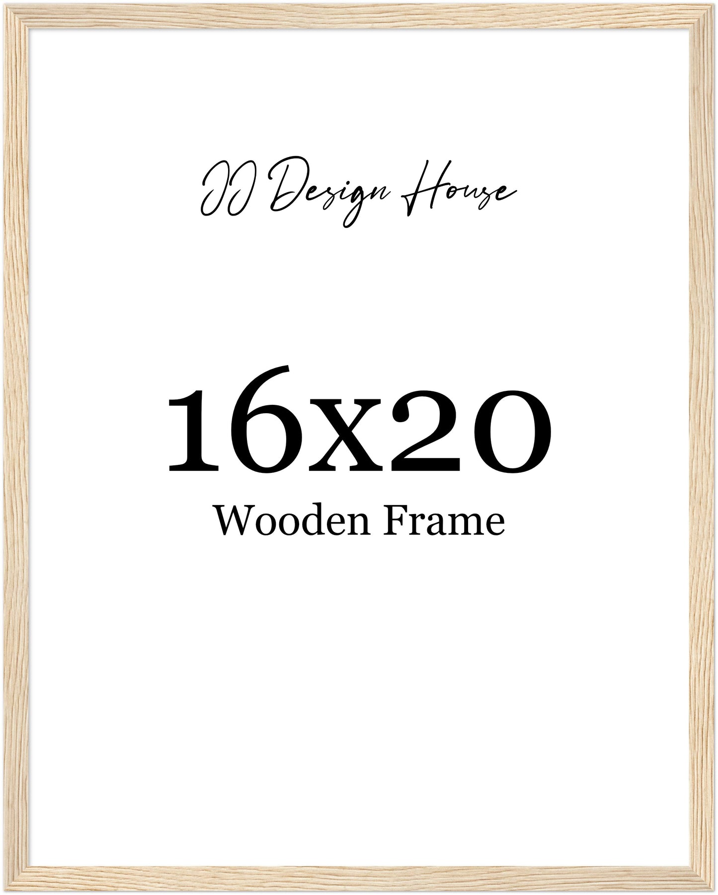 16x20 Inch Individual Black, White, or Natural Wood Color Wooden Frame