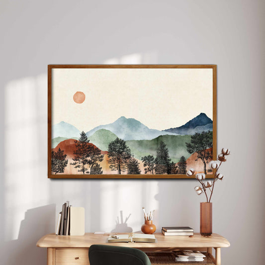 Printable Mountain Landscape Wall Art Print