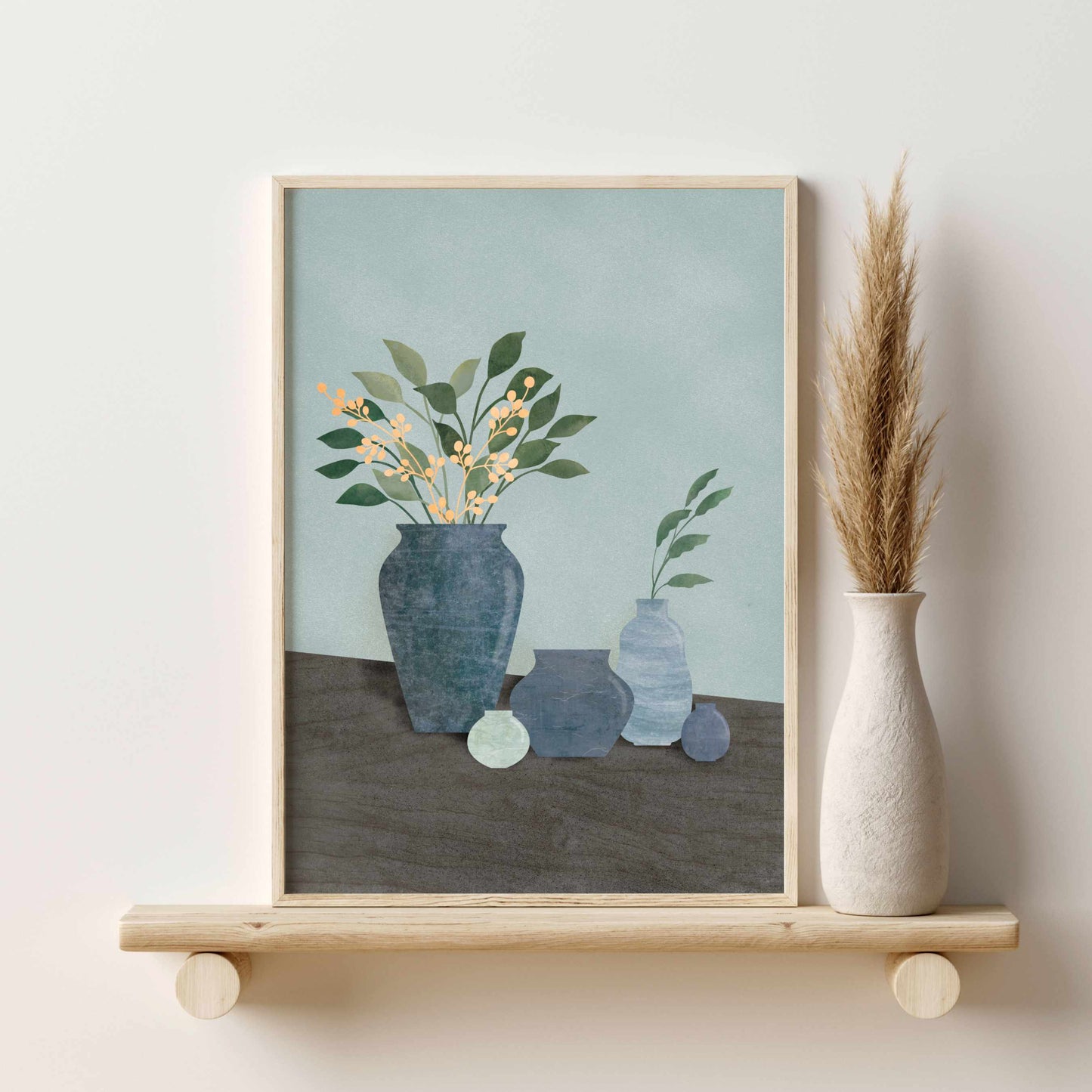 Printed Vase Wall Art Set of 2