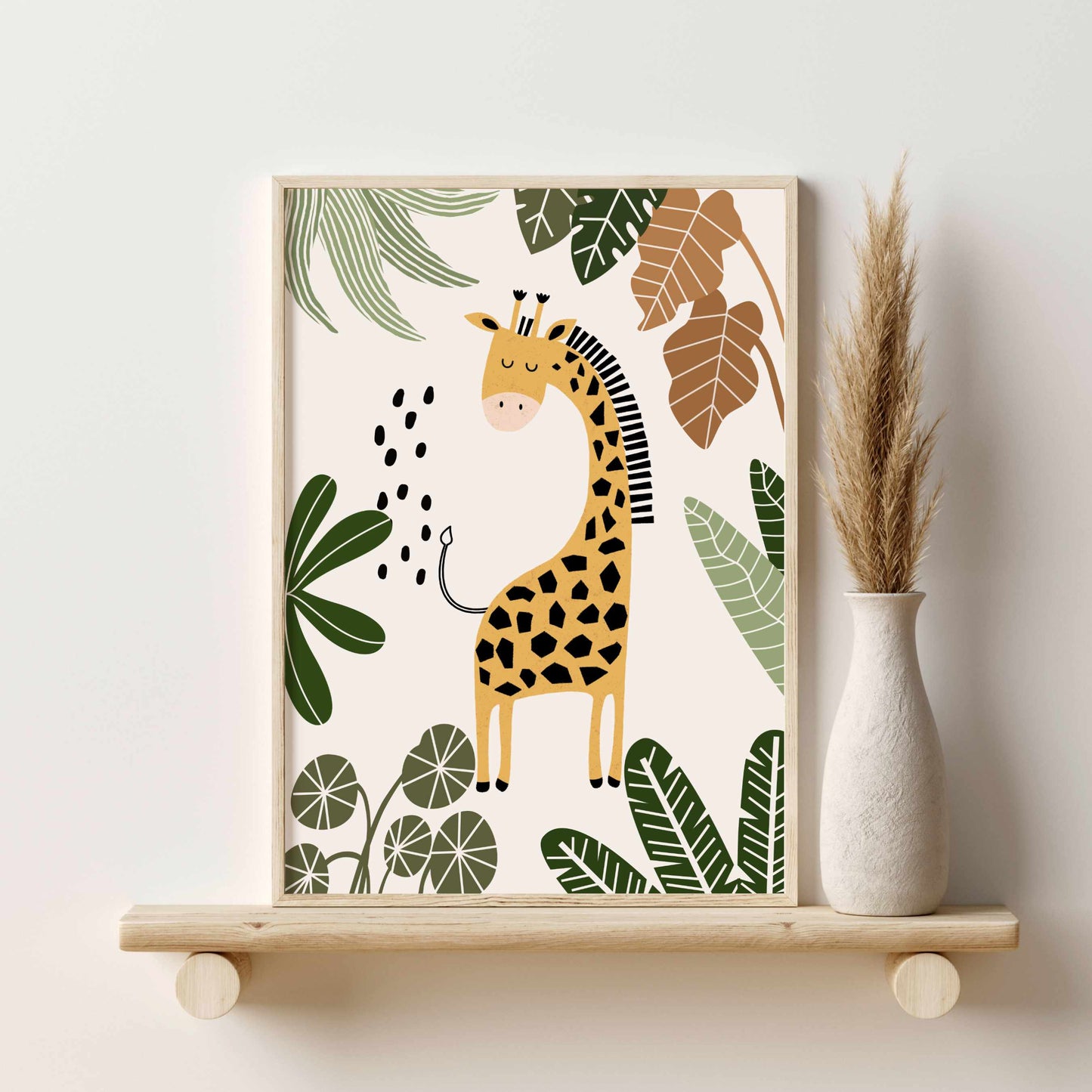 Printable Neutral Safari Nursery Wall Art Set of 6 Prints