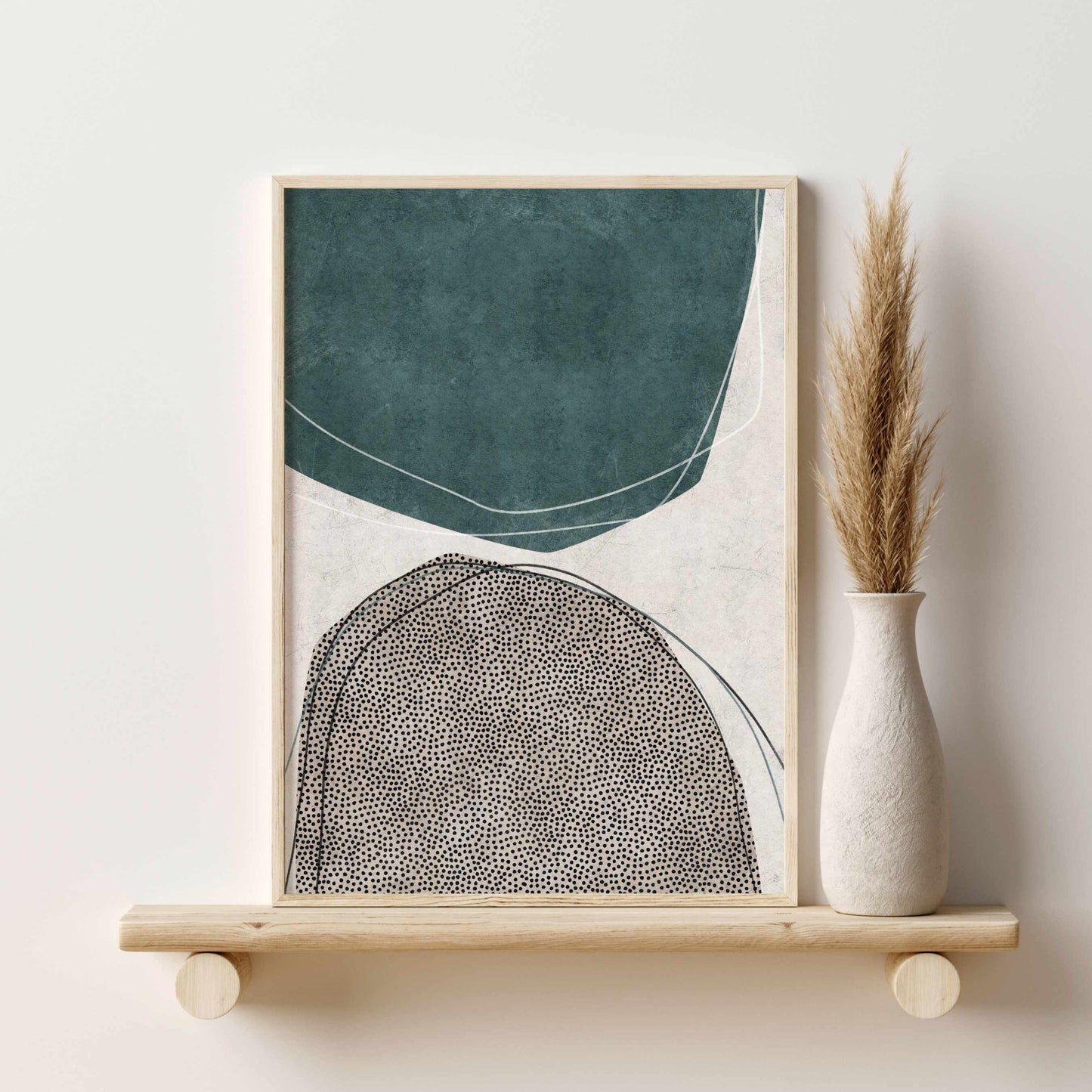 Printable Abstract Teal Wall Art