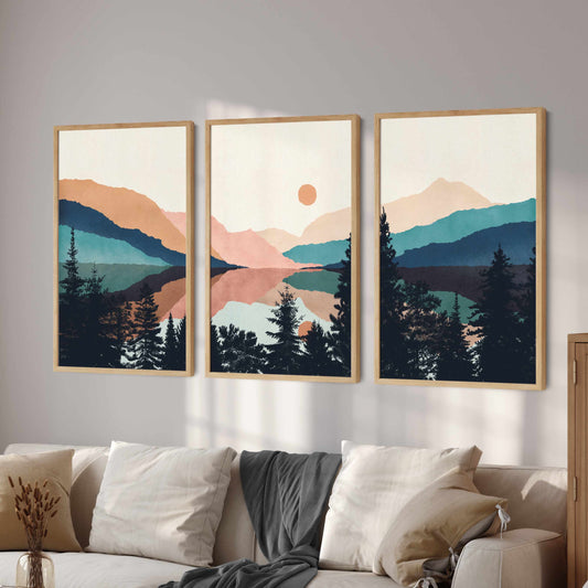Printable Mountain Wall Art Printable Set of 3