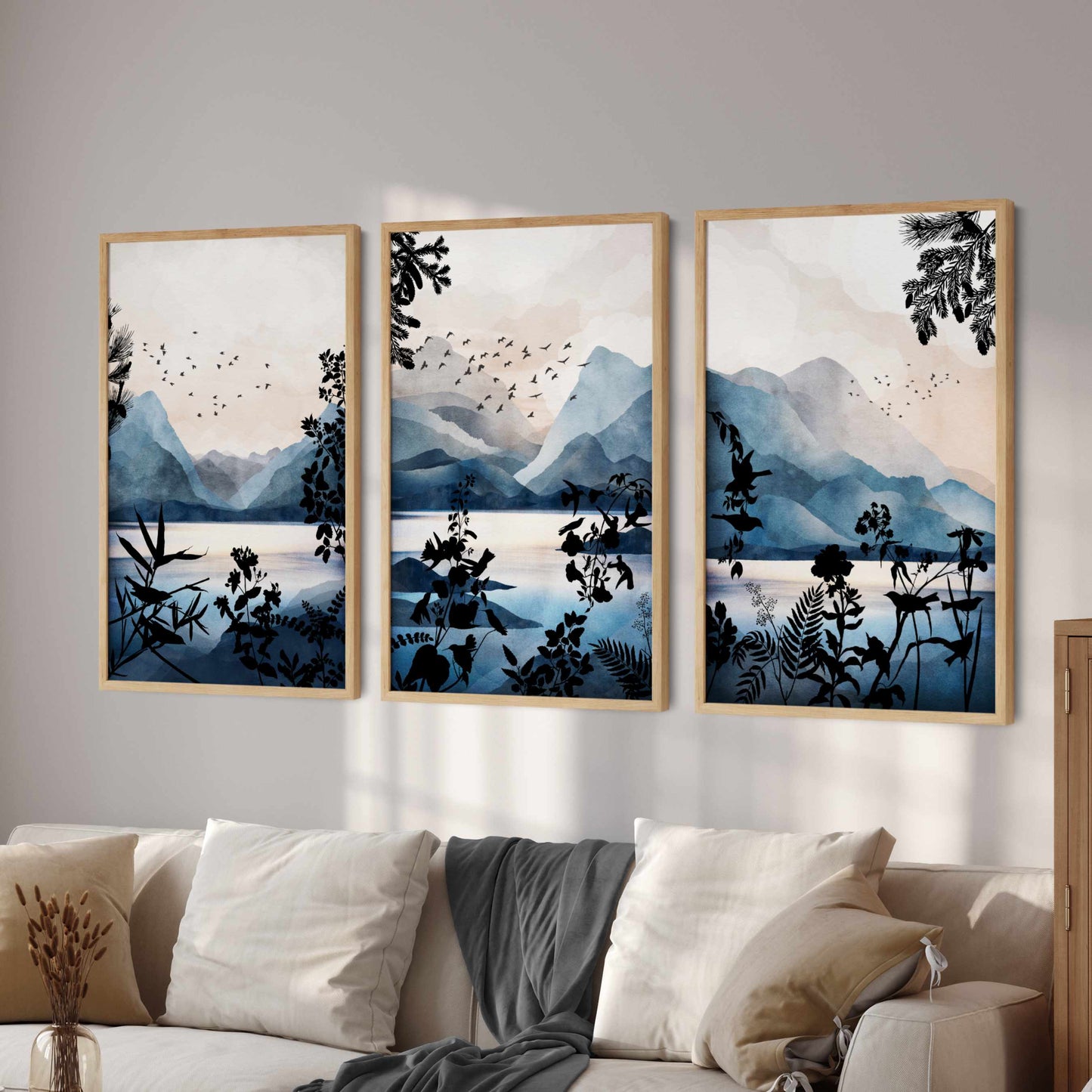 Printable Watercolor Mountain Wall Art Printable Set of 3