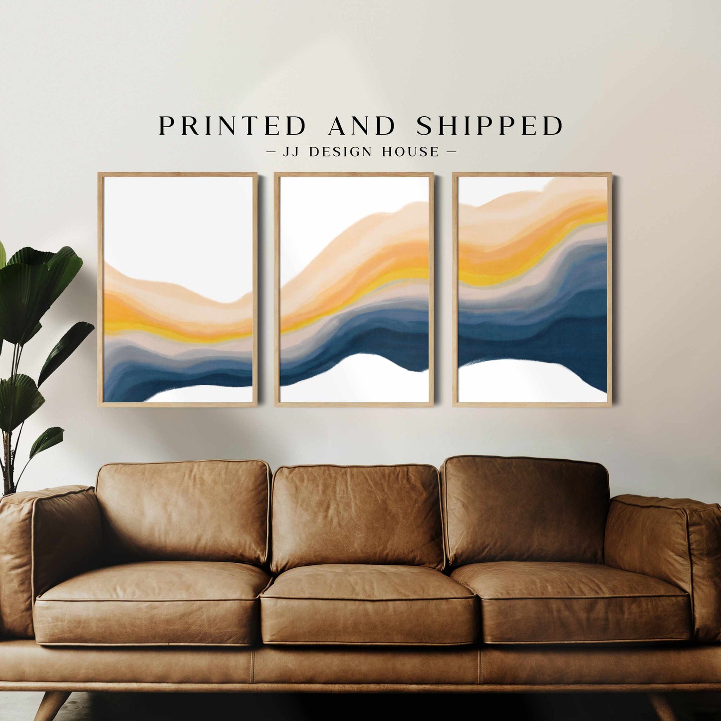 Printed 3 Piece Colorful Abstract Wall Art
