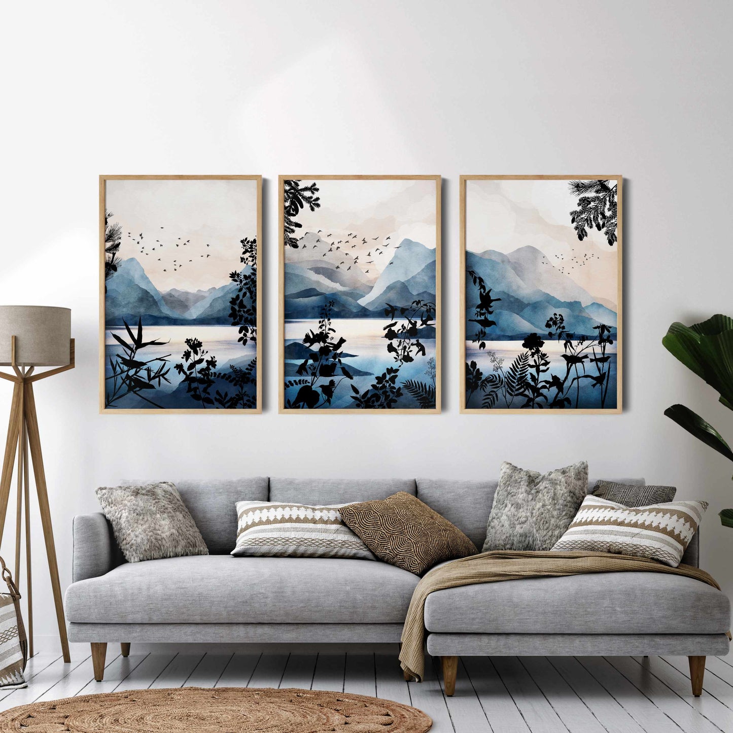 Printable Watercolor Mountain Wall Art Printable Set of 3