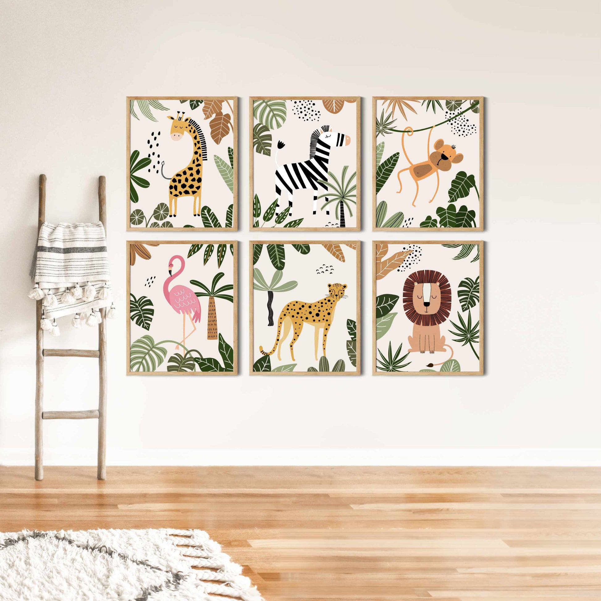 Printable Neutral Safari Nursery Wall Art Set of Prints – JJ