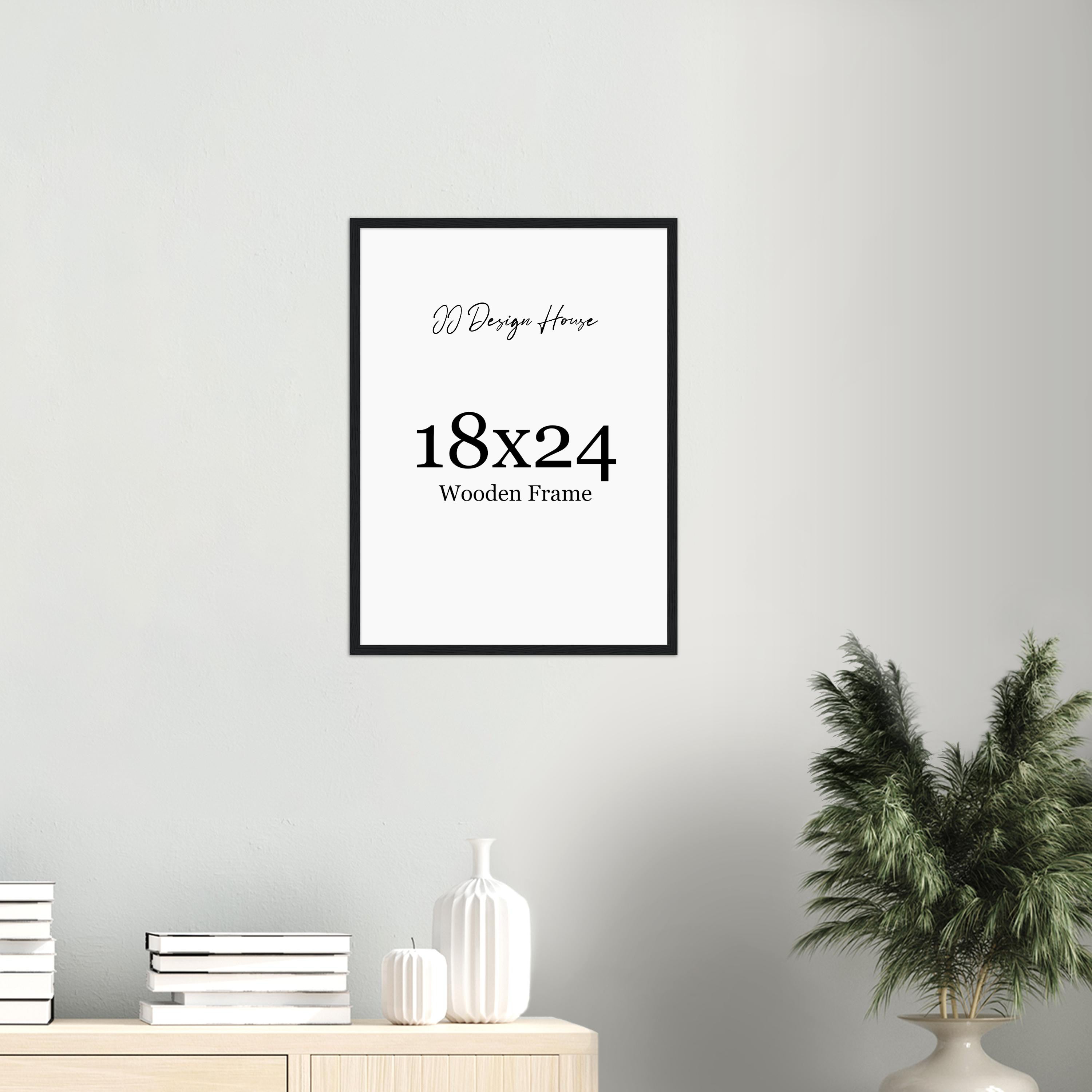18x24 Frame Example 18x24 Inch Individual Black, White, or Natural Wood Color Wooden Frame ...