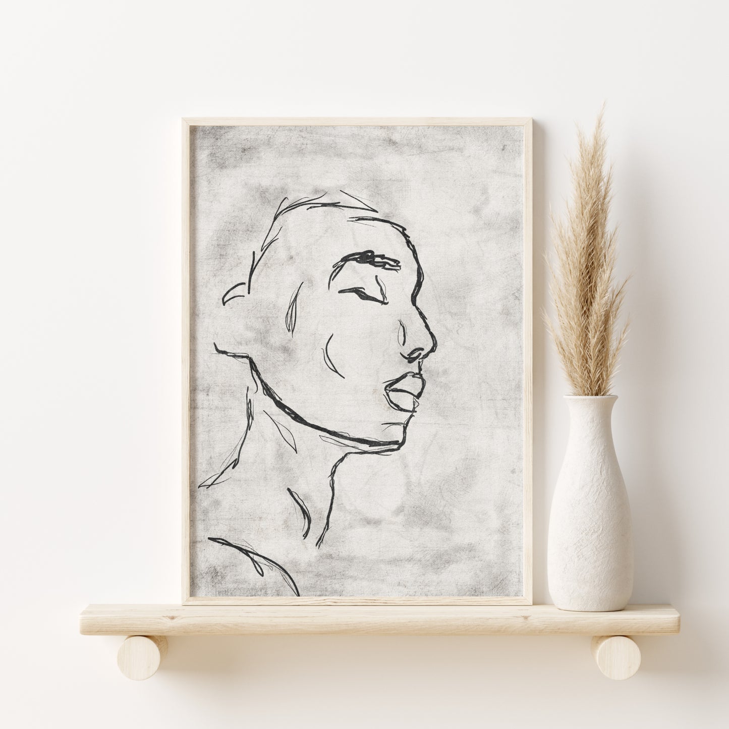 Printable Abstract Woman Sketch Set of 3