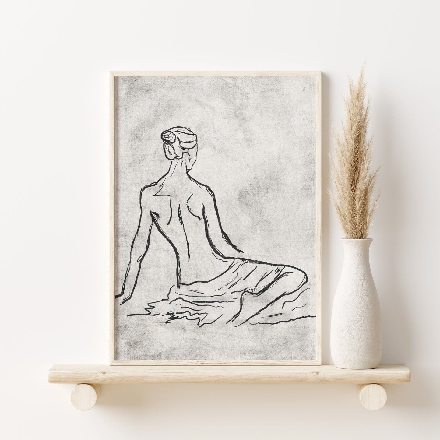 Printable Abstract Woman Sketch Set of 3