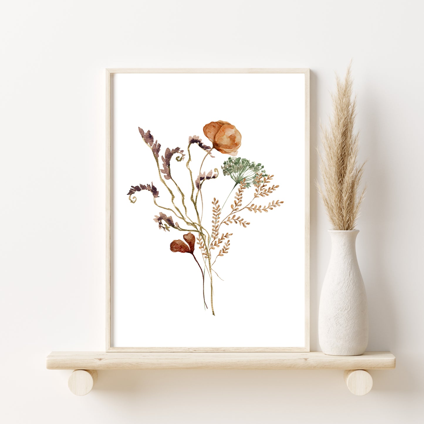 Printable Watercolor Botanical Set of 6