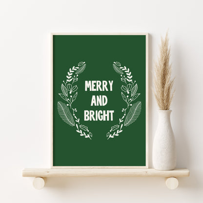 Printed Art Boho Christmas Prints Set