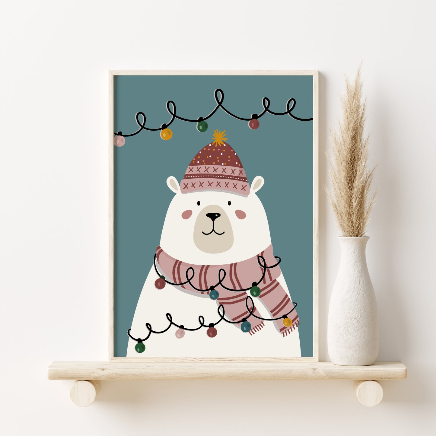 Printed Art Boho Christmas Prints Set