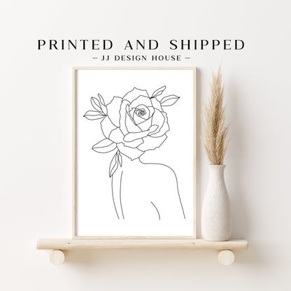 Printed Art Minimalist Woman Line Art Set