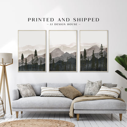 Printed Neutral Landscape Set of 3 Prints