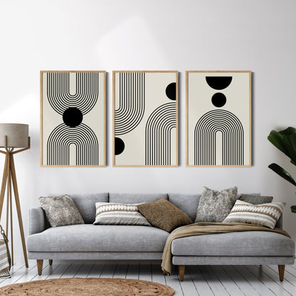 Printed Abstract Arches Set of 3 Prints