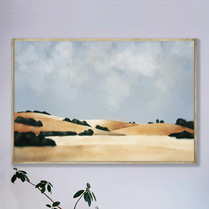 Printable Minimalist Landscape Wall Art Meadow Art Print