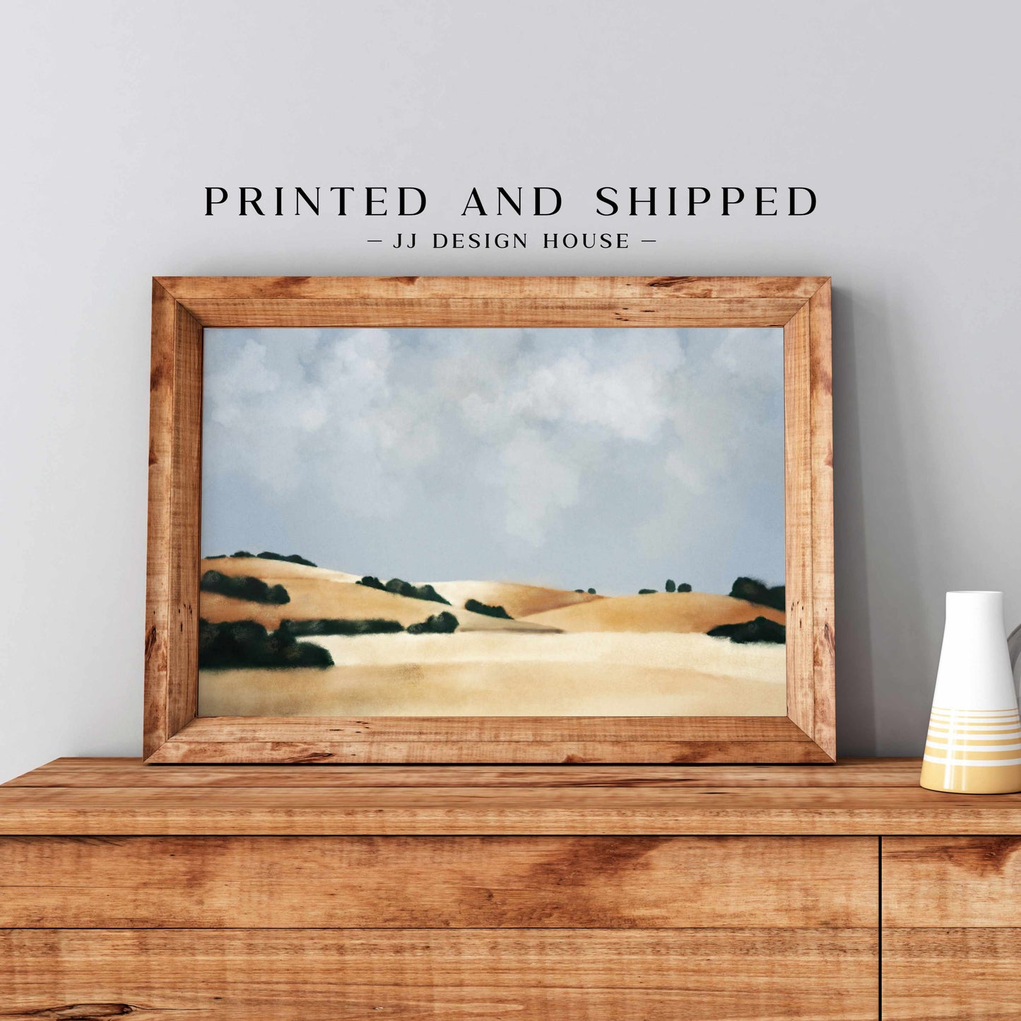 Printed Minimalist Landscape Meadow Wall Art