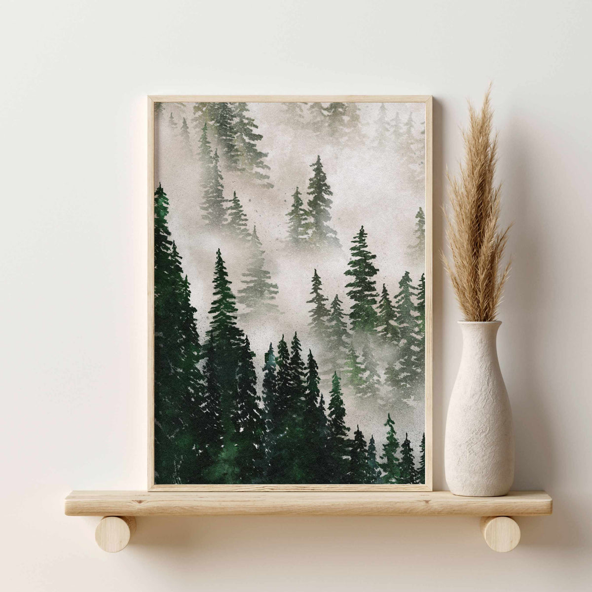 Printable Misty Green Forest Wall Art Set of 3 – JJ Design House