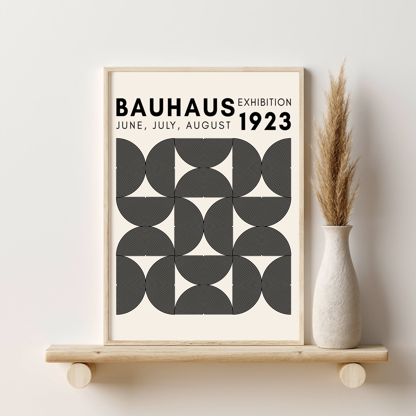 Printed Bauhaus Mid Century Modern Wall Art Set of 6 Prints