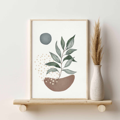 Printable Sage Green Mid Century Modern Wall Art Set of 6 Prints