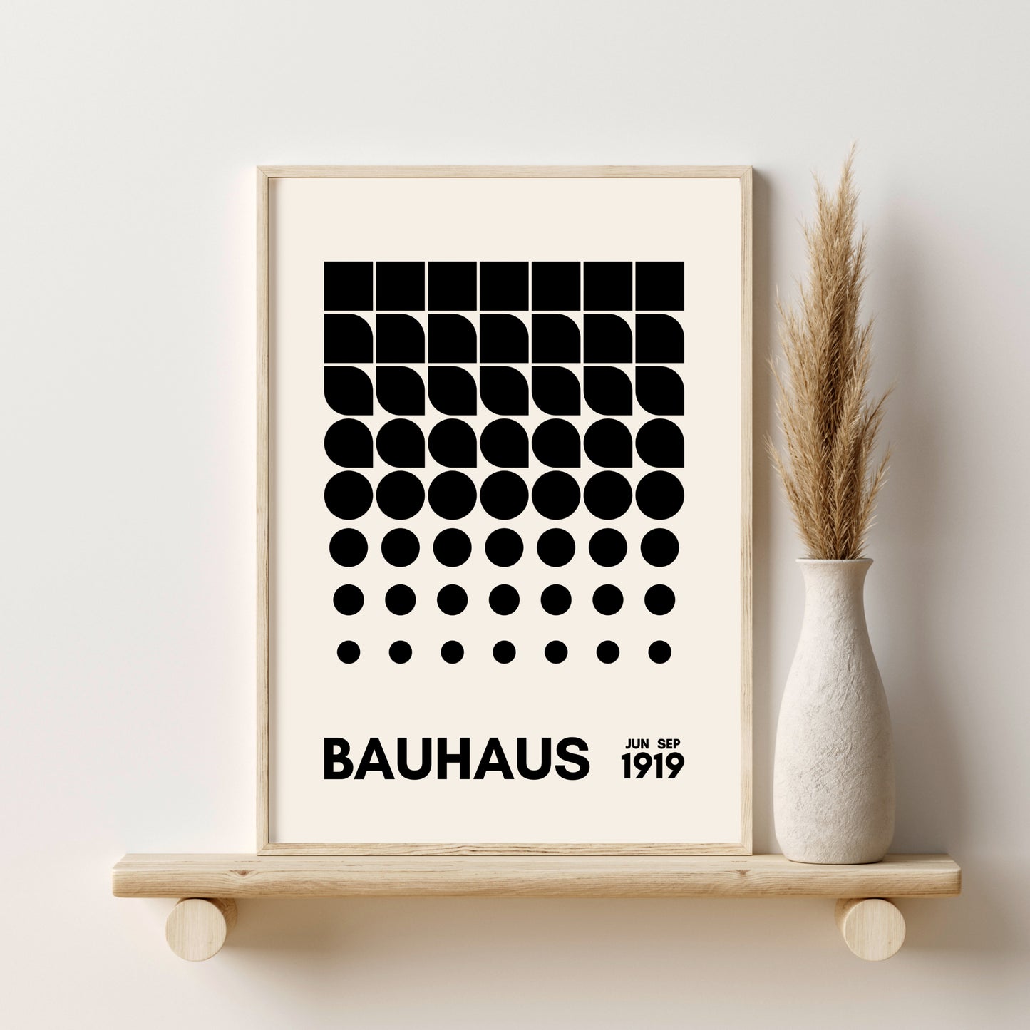 Printed Bauhaus Mid Century Modern Wall Art Set of 6 Prints