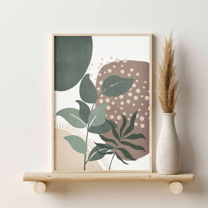 Printable Sage Green Mid Century Modern Wall Art Set of 6 Prints