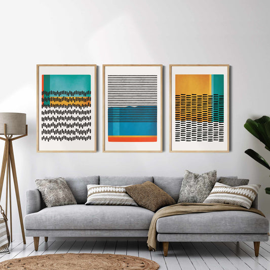 Printable Mid Century Modern Wall Art Set of 3