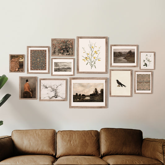 Printable Wall Art Vintage Gallery Wall Set of 12
