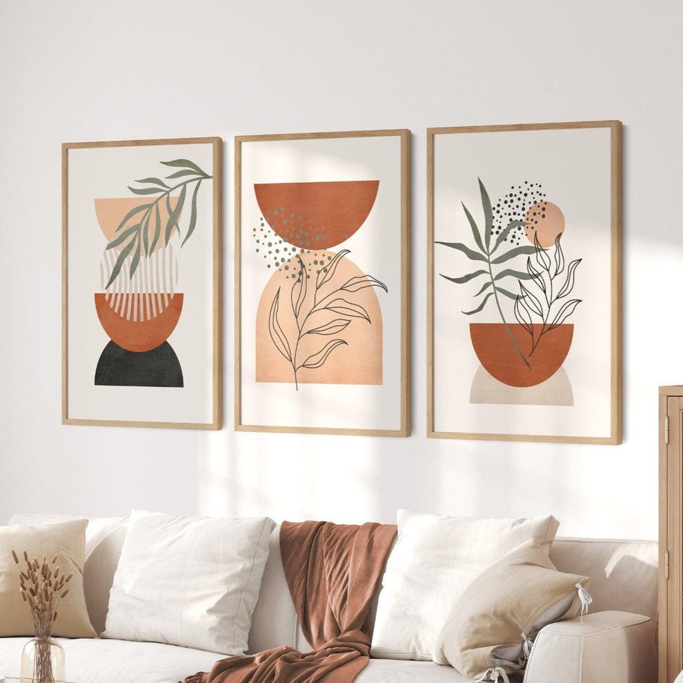 Printed Art Mid Century Modern Wall Art Prints Set of 3 – JJ Design House