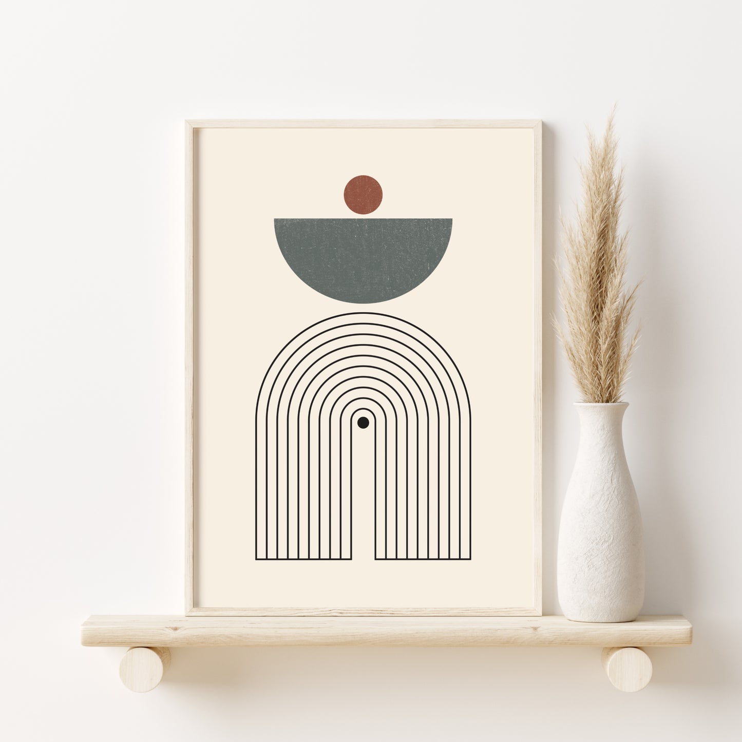 Printed Art Mid Century Modern Plants Gallery Art Set