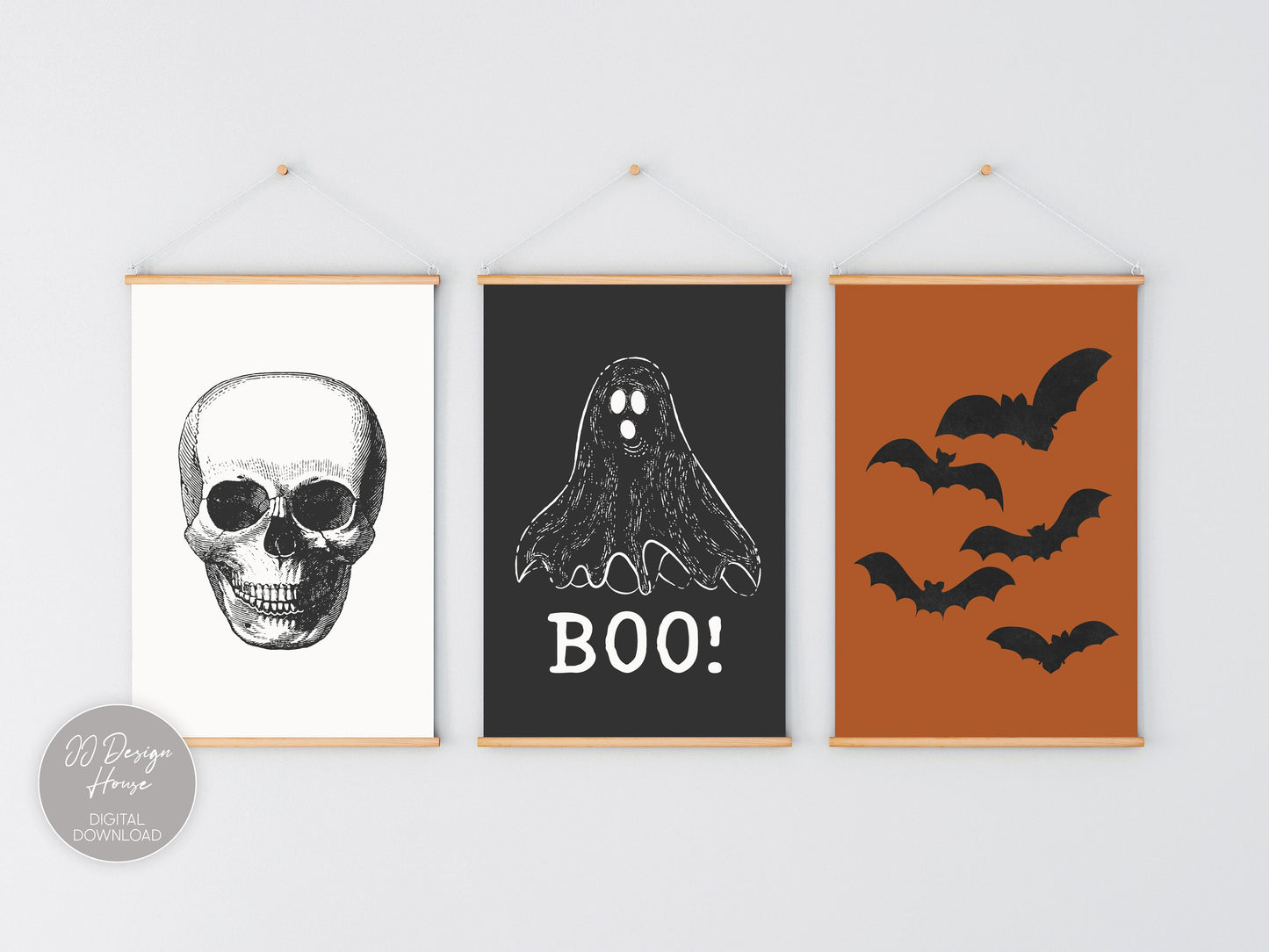 Printable Halloween Prints Set of 8, Halloween Decor