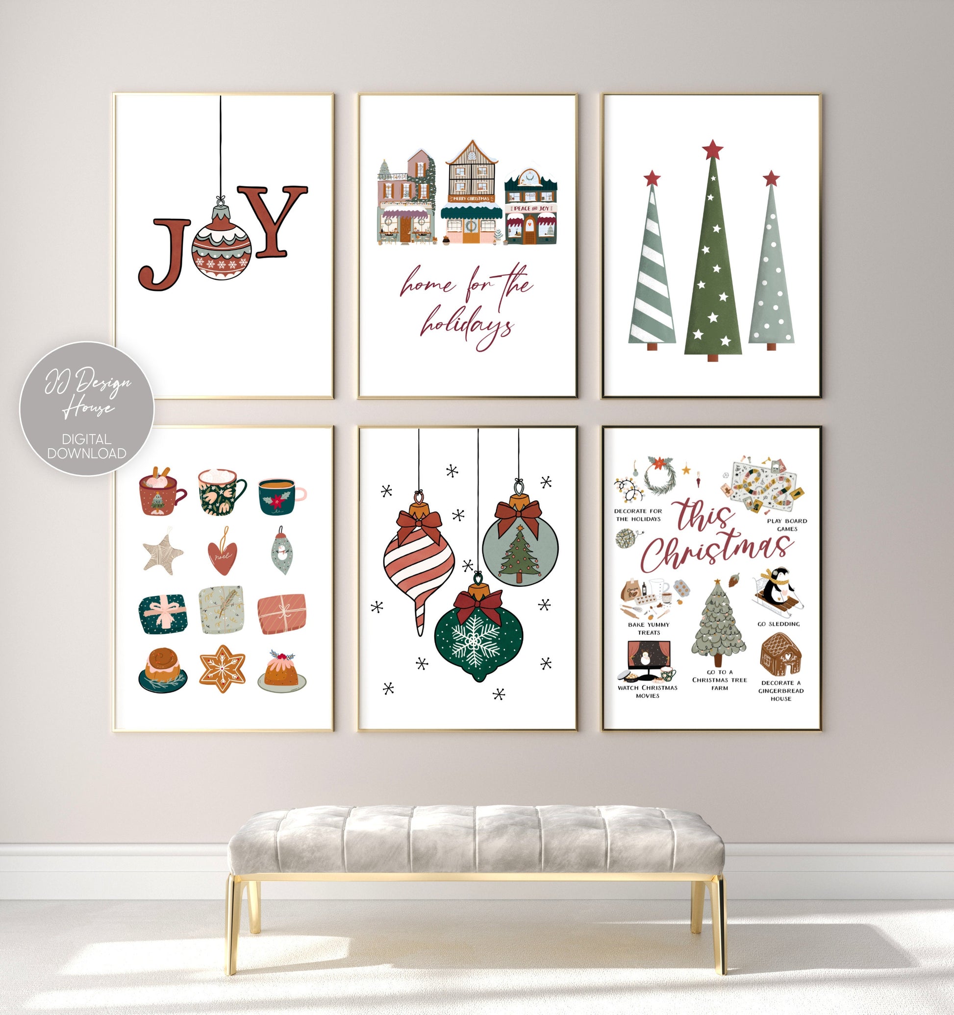 Printable Christmas Decor, Christmas Wall Art Set of 10 – JJ Design House printable-christmas-decor-christmas-wall-art-set-of-10-jj-design-house