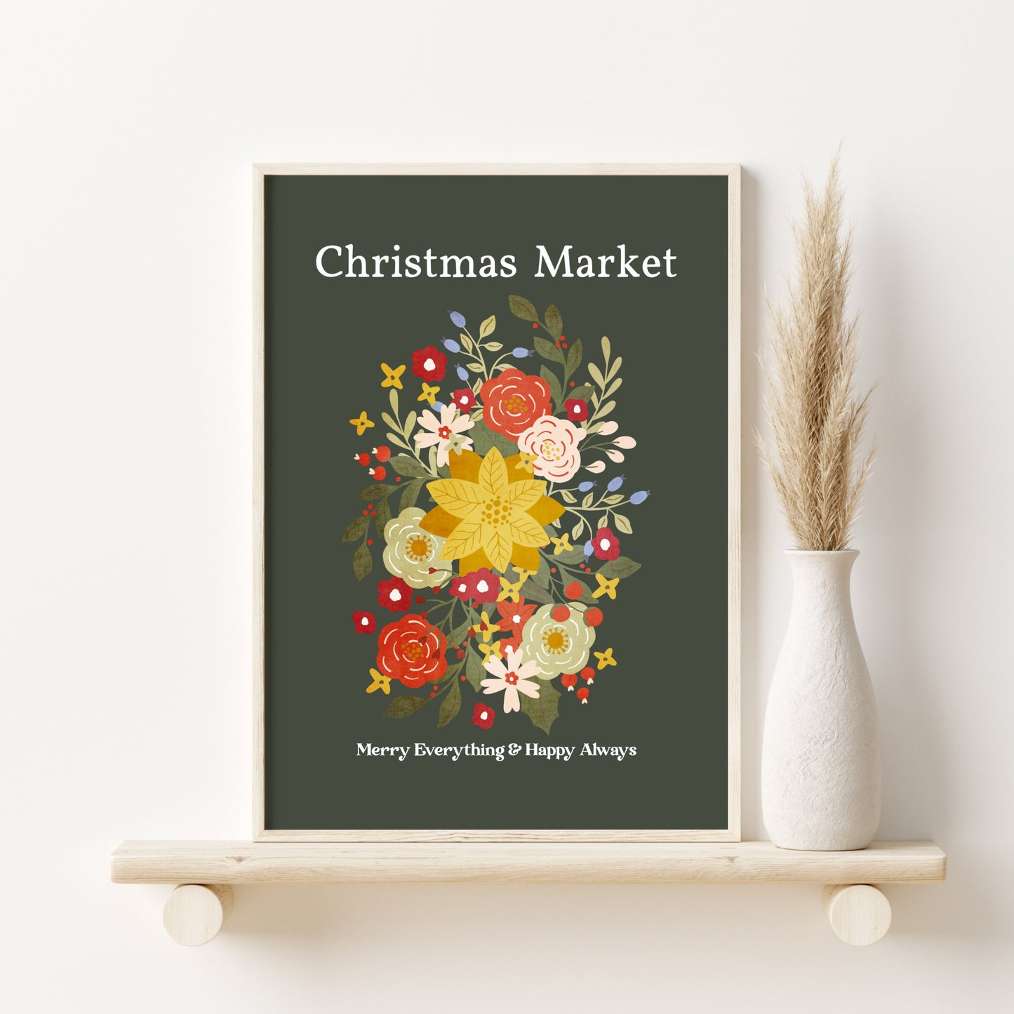 Printed Art Christmas Wall Art, Christmas Prints, Modern Christmas Decor