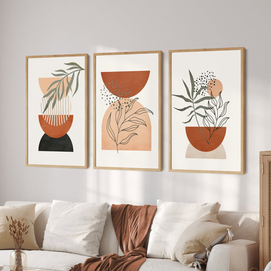 Printable Mid Century Modern Wall Art Set of 3