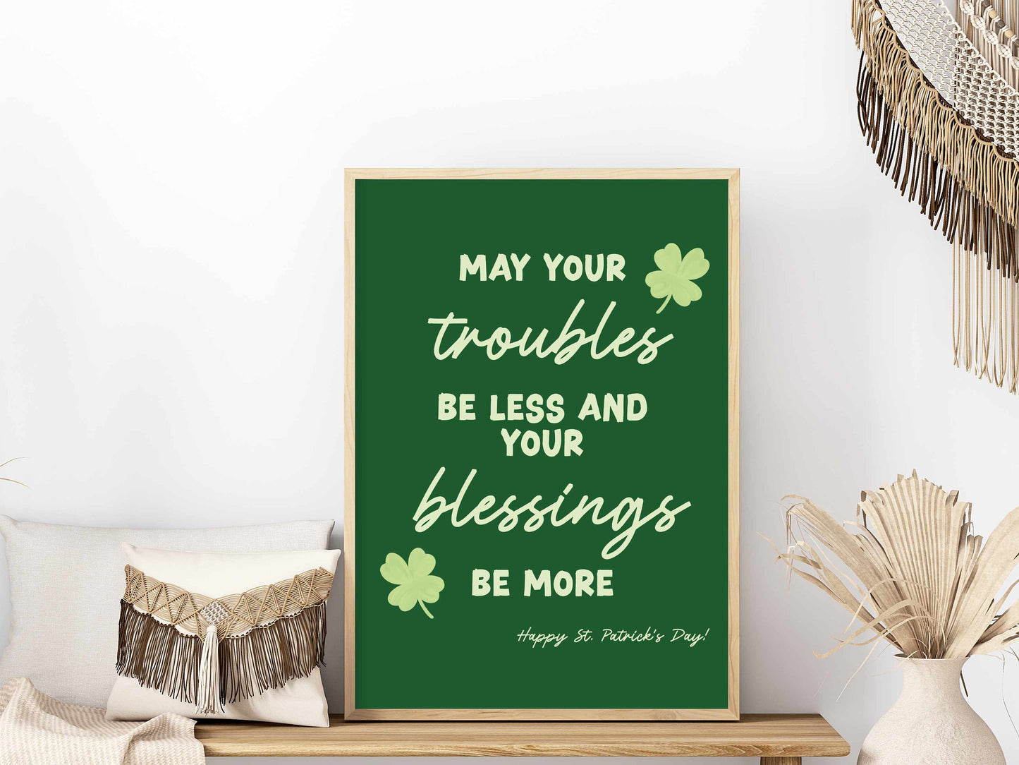 Printed St Patrick's Day Quote Poster